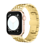 Klassisk Metallarmband - Rostfritt Stål - Till Apple Watch 38mm/ 40mm/41mm  Guld