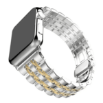 Klassisk Metallarmband - Rostfritt Stål - Till Apple Watch 42mm / 44mm / 45mm / 49mm Silver/Guld