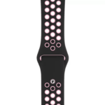 Silikon Sportarmband till Apple Watch 42–49mm – Svart/Rosa - Bild 2