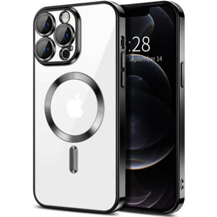 iPhone 12 Pro Max Skal TPU Metallic – MagSafe kompatibel - Svart