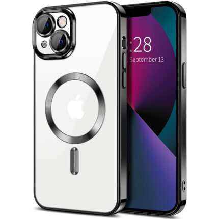 iPhone 14 Plus Skal TPU Metallic – MagSafe kompatibel - Svart