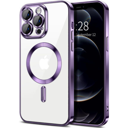 iPhone 16 Pro Max Skal TPU Metallic – MagSafe kompatibel - Lila