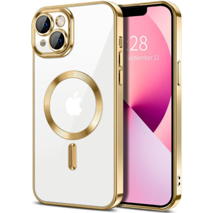 iPhone 15 Plus Skal TPU Metallic – MagSafe kompatibel - Guld