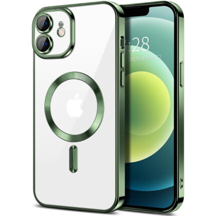iPhone 12 / 12 Pro Skal TPU Metallic – MagSafe kompatibel - Grön