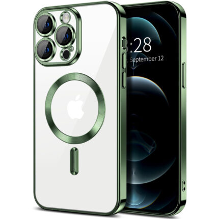 iPhone 13 Pro Max Skal TPU Metallic – MagSafe kompatibel - Grön