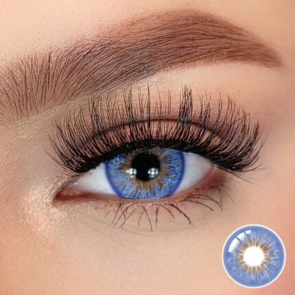 Färgade Linser - Heartbeart Series - 12 månaders - Heartbeat Blue