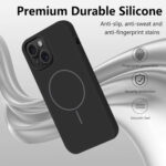 iPhone 15 PLUS Skal Silikon MagSafe - Liquid Silikon med Magnetisk Kompatibilitet - Turkos - Bild 5