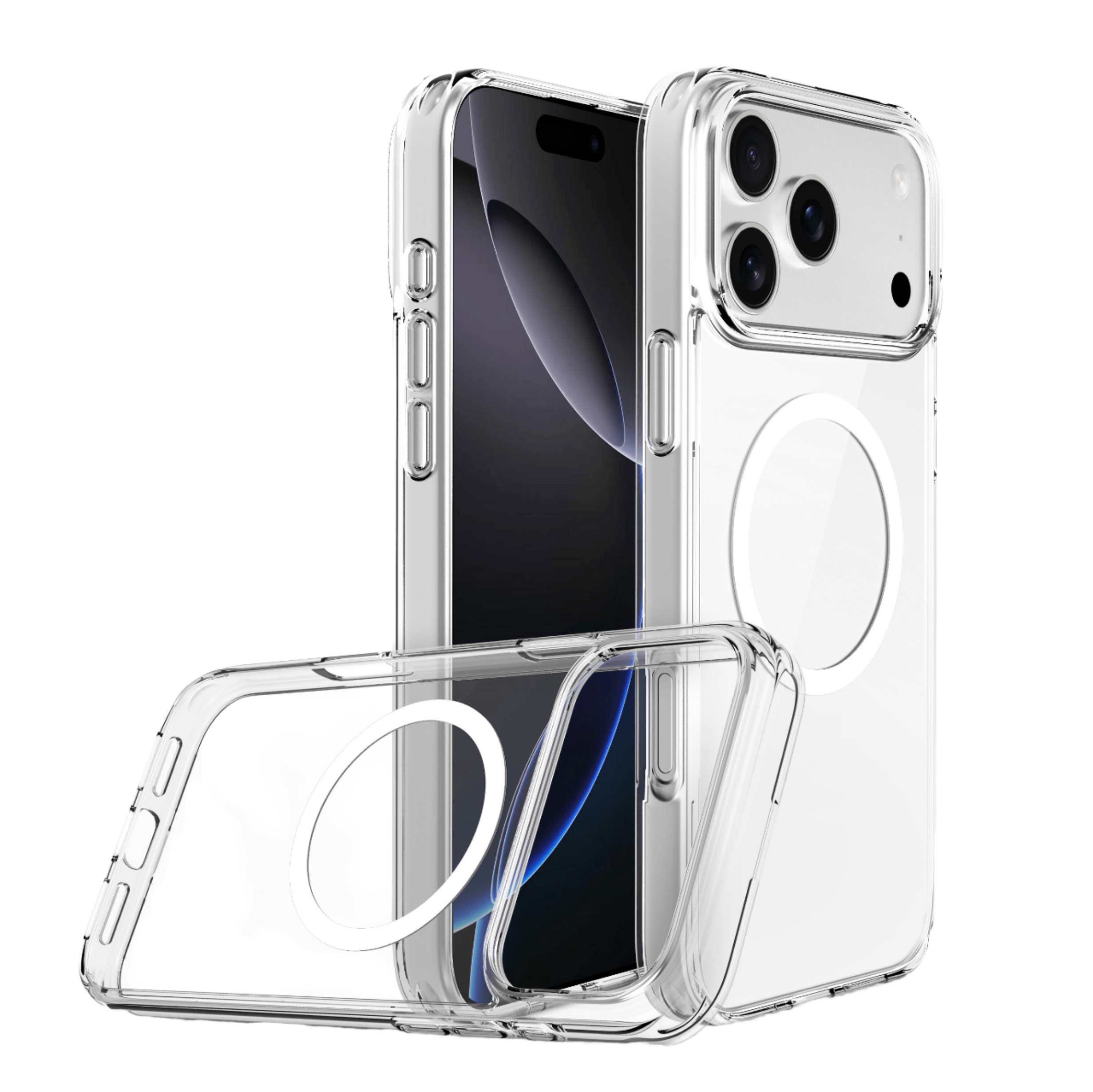 iPhone17Pro-magsafe-case1 iPhone 17 Pro Max Skal MagSafe Genomskinligt Transparent - Bild 1