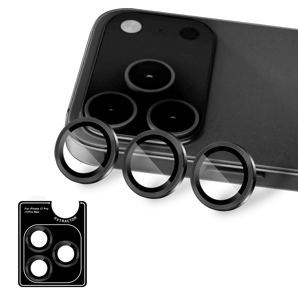 individuell-linsskydd-iphone17pro-promax-produktbild 2-Pack iPhone 17 PRO Linsskydd Kameraskydd Individual i Härdat Glas - Bild 1