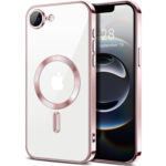 iPhone 16E Skal TPU Metallic – MagSafe kompatibel - Rosa