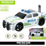 Polisbil City Rescue Leksak 20 cm  – Med Siren, Ljus & Ljud
