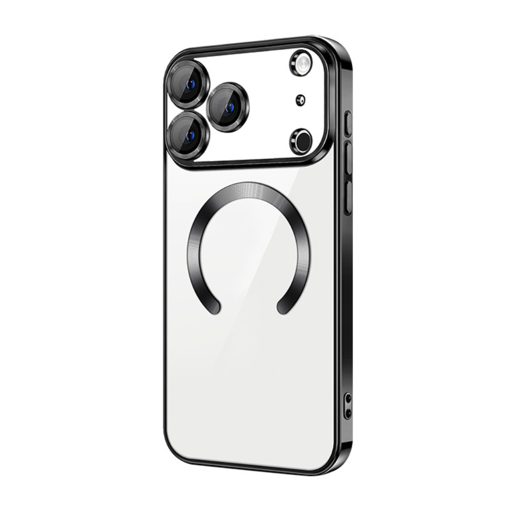 17Pro-ProMax-Metallic-black iPhone 17 Pro Max Skal TPU Metallic – MagSafe kompatibel - Svart - Bild 1