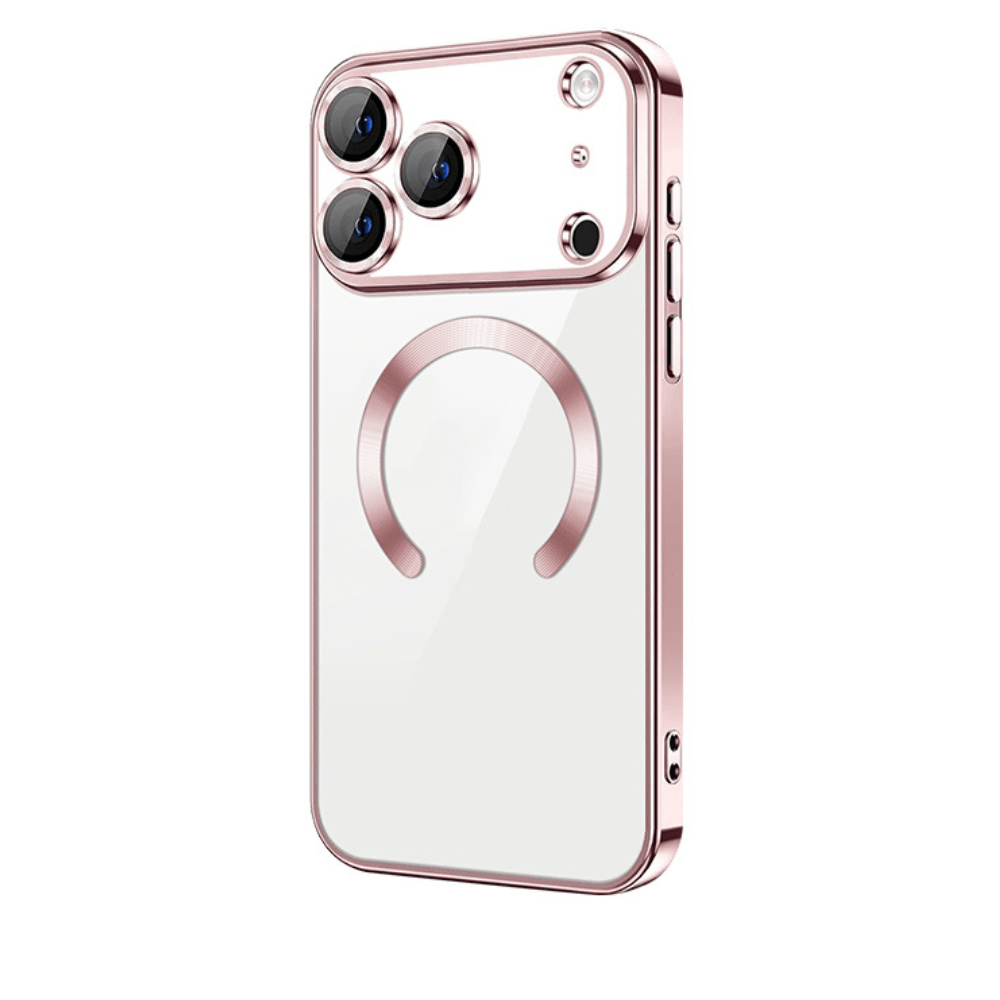 17Pro-ProMax-Metallic-pink iPhone 17 PRO Skal TPU Metallic – MagSafe kompatibel - Rosa - Bild 1