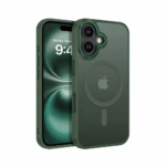 iPhone 16 PLUS Skal Frostad Design MagSafe kompatibel - Mörkgrön