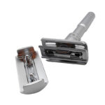 Säkerhetshyvel Safety Razor Silver – Dubbeläggad Professionell Rakhyvel i Metall - Bild 2