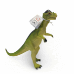 Dilophosaurus Grön Dinosaurier - CA 20 cm - Stora, Stabila & Robusta Dinosauriers - Bild 3