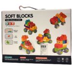 DIY Soft Blocks Klossar 66 delar – Mjuka Byggklossar för Barn 18+ månader – Utvecklande Lek - Bild 3