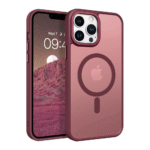 iPhone 12 Pro Max Skal Frostad Design MagSafe kompatibel - Vinröd