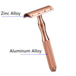 Safety Razor – Manuell Säkerhetshyvel för Kroppshår - Roseguld - Bild 3