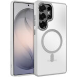 Samsung S22 ULTRA Skal Frostad Design Magnetiskt kompatibelt - Vit