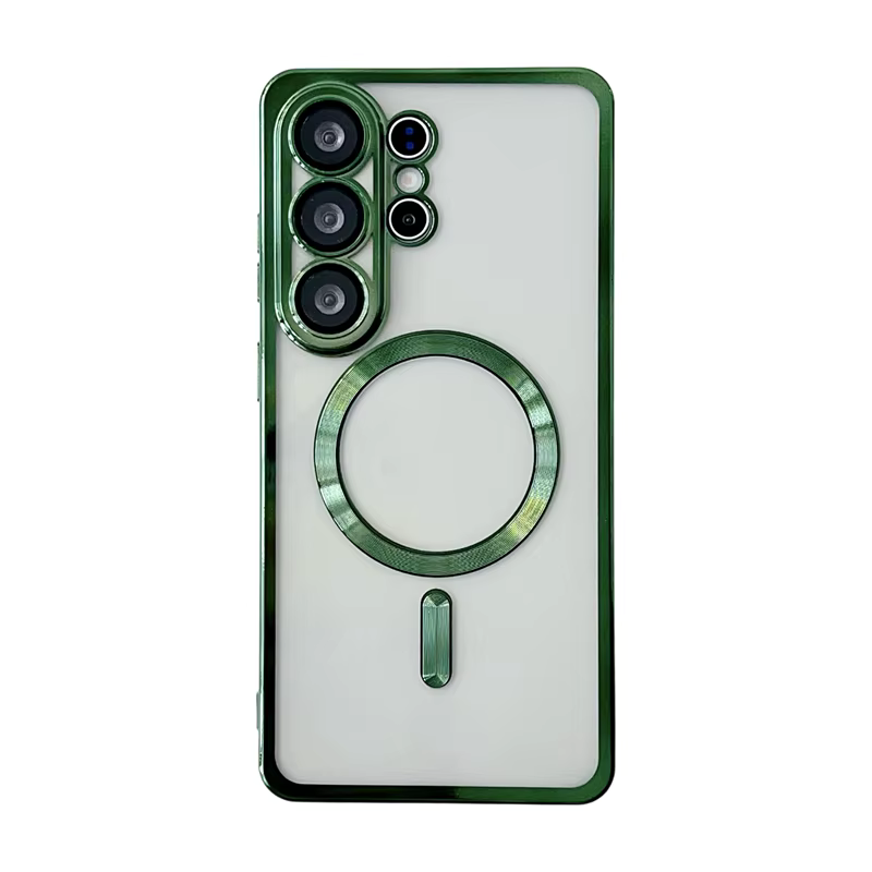 Metallic-ULTRA-green Samsung S22 ULTRA Skal TPU Metallic - Magnetiskt Kompatibelt Skal - Grön - Bild 1