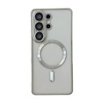 Samsung S23 ULTRA Skal TPU Metallic - Magnetiskt Kompatibelt Skal - Silver