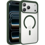 iPhone 17 PRO Skal MagSafe – Transparent Stöttåligt Magnetiskt Skal - Grön