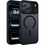 iPhone 18 PRO Skal Frostad Design Magnetiskt kompatibel - Svart